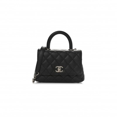 CHANEL CAVIAR QUILTED MINI COCO HANDLE FLAP 1191255 (18*13*9cm)