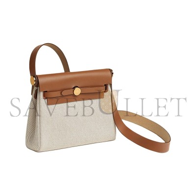 HERMES HERBAG MINI CANVAS AND COWHIDE CROSSBODY BAG H085414CCAA (20*17*7cm) HERMES HERBAG MINI CANVAS AND COWHIDE CROSSBODY BAG H085414CCAA (20*17*7cm)