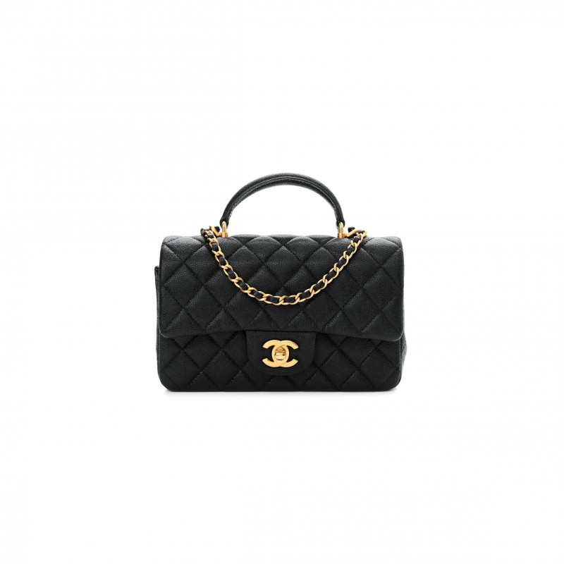 CHANEL CAVIAR QUILTED MINI TOP HANDLE FLAP 1224315 (20*12*7cm)