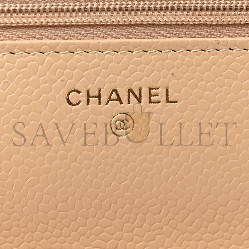 CHANEL CAVIAR QUILTED WALLET ON CHAIN WOC 1647121 (20*12*3cm)