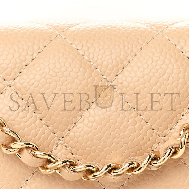 CHANEL CAVIAR QUILTED WALLET ON CHAIN WOC 1647121 (20*12*3cm)