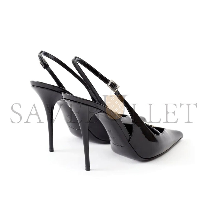 YSL PATENT LEATHER SLINGBACK PUMPS 