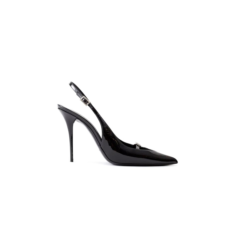 YSL PATENT LEATHER SLINGBACK PUMPS 
