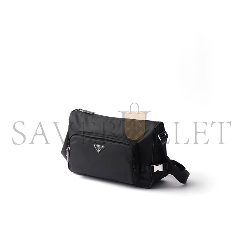PRADA LARGE RE-NYLON AND SAFFIANO LEATHER SHOULDER BAG 2VH191 (35*22*12cm) PRADA LARGE RE-NYLON AND SAFFIANO LEATHER SHOULDER BAG 2VH191 (35*22*12cm)