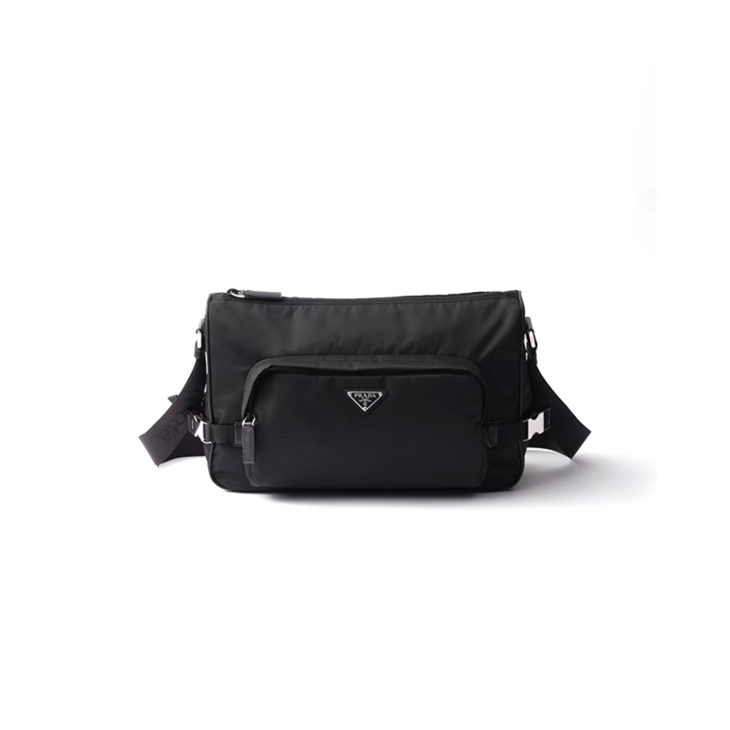 PRADA LARGE RE-NYLON AND SAFFIANO LEATHER SHOULDER BAG 2VH191 (35*22*12cm) PRADA LARGE RE-NYLON AND SAFFIANO LEATHER SHOULDER BAG 2VH191 (35*22*12cm)