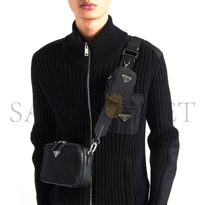 PRADA BRIQUE RE-NYLON AND SAFFIANO LEATHER BAG 2VH070 (19*12.5*5.5cm) PRADA BRIQUE RE-NYLON AND SAFFIANO LEATHER BAG 2VH070 (19*12.5*5.5cm)