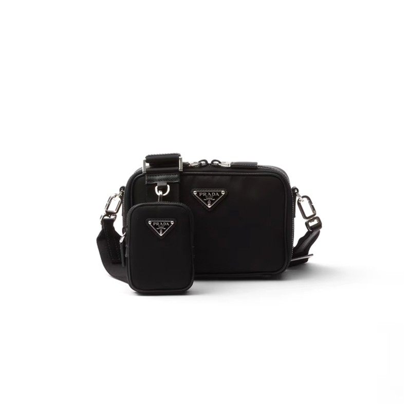 PRADA BRIQUE RE-NYLON AND SAFFIANO LEATHER BAG 2VH070 (19*12.5*5.5cm) PRADA BRIQUE RE-NYLON AND SAFFIANO LEATHER BAG 2VH070 (19*12.5*5.5cm)