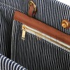 CELINE SQUARED CABAS CELINE IN STRIPED TEXTILE AND CALFSKIN 192802CHD.07AT (45*35*15cm)