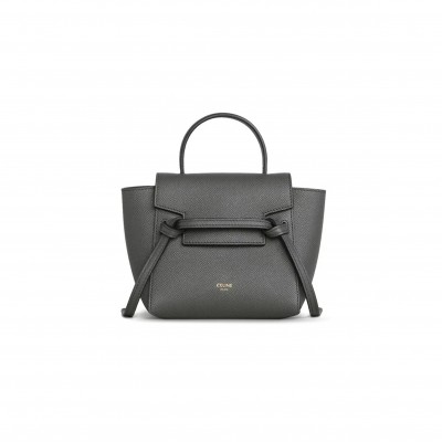 CELINE PICO BELT TOTE IN GRAINED COWHIDE LEATHER 194263ZVA.10DC (21*16*8cm)