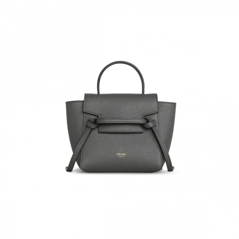CELINE PICO BELT TOTE IN GRAINED COWHIDE LEATHER 194263ZVA.10DC (21*16*8cm)