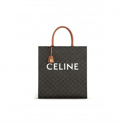 CELINE TOTE IN CABAS TRIOMPHE PRINTED COWHIDE 191492BZK.04LU (39.5*37*9cm)