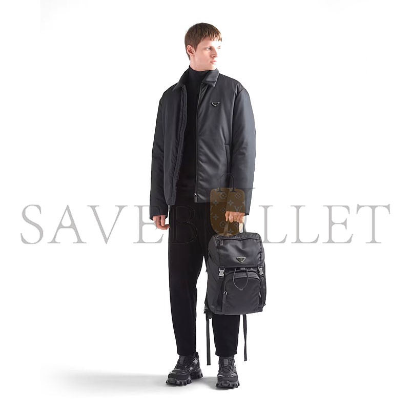PRADA RE-NYLON AND SAFFIANO LEATHER BACKPACK 2VZ135 (45*27*17cm) PRADA RE-NYLON AND SAFFIANO LEATHER BACKPACK 2VZ135 (45*27*17cm)