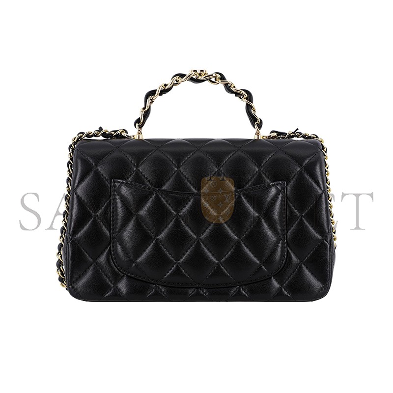 CHANEL MASTER MINI RECTANGULAR TOP HANDLE 23K FLAP AS2431 (20*12*6cm)
