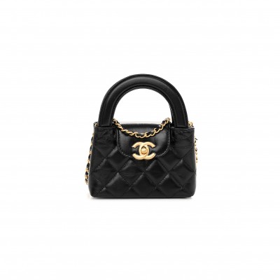 CHANEL MASTER SHINY AGED CALFSKIN QUILTED KELLY MINI NANO SHOPPER AP3435 (12.5*8*4cm)