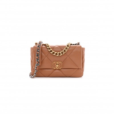 CHANEL MASTER LAMBSKIN QUILTED MEDIUM 19 FLAP AS1160  (25*17*8cm)