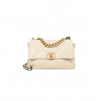 CHANEL MASTER 19 BAG MEDIUM CHAIN FLIP APRICOT AS1161 (30*20*10cm)