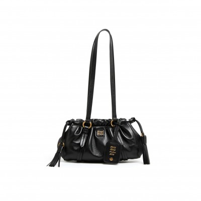 MIU MIU JOIE NAPPA LEATHER BAG MIU4QM7SBCK (21*10.5*9.5cm)