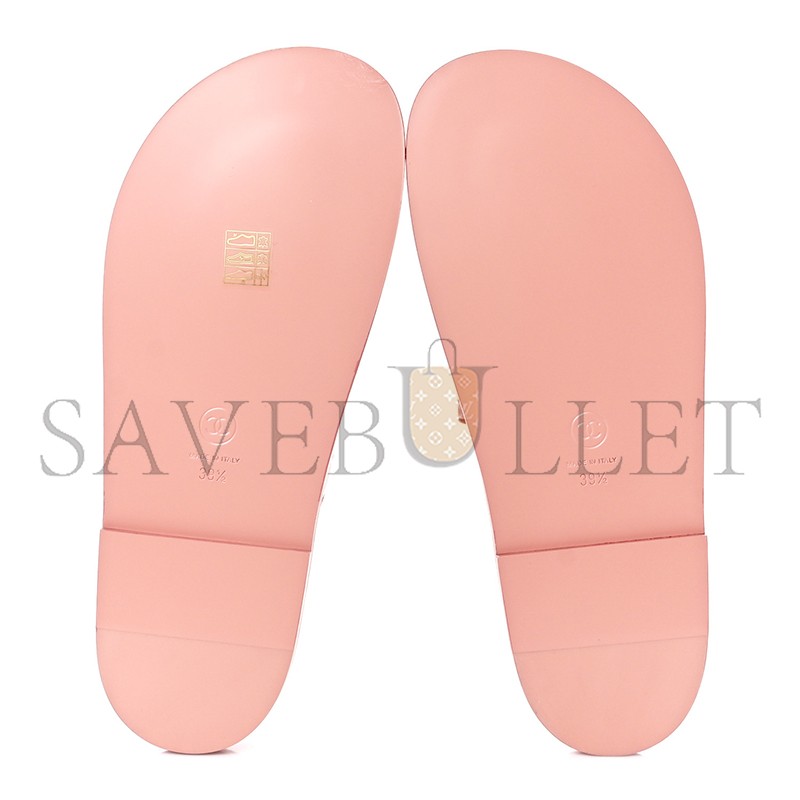 CHANEL LAMBSKIN QUILTED VELCRO DAD CHAIN CC SLIDE SANDALS 