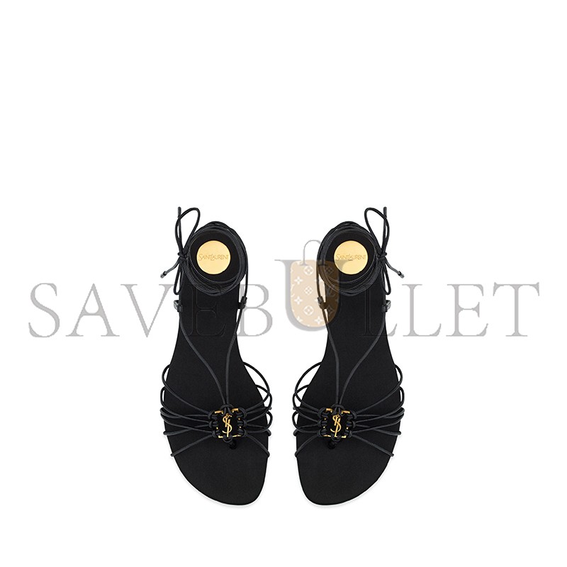 YSL BABYLONE SANDALS IN SMOOTH LEATHER 820656AAEOF1000 YSL BABYLONE SANDALS IN SMOOTH LEATHER 820656AAEOF1000
