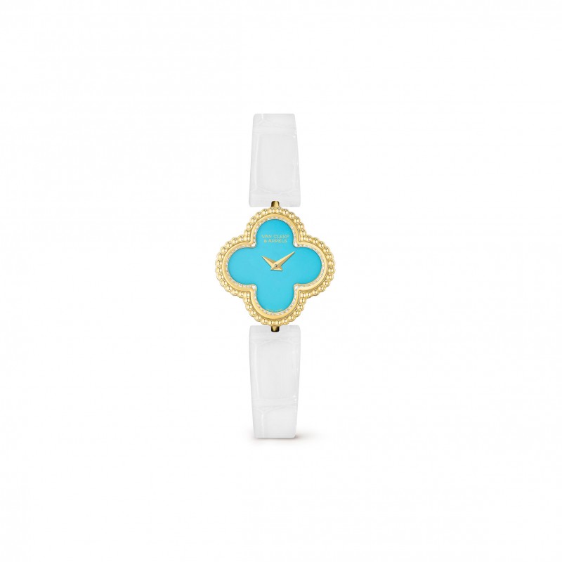 VAN CLEEF ARPELS SWEET ALHAMBRA WATCH18K YELLOW GOLD, DIAMOND, TURQUOISE VCARPBEH00 VAN CLEEF ARPELS SWEET ALHAMBRA WATCH18K YELLOW GOLD, DIAMOND, TURQUOISE VCARPBEH00