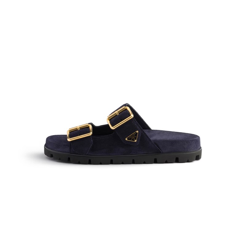 PRADA SUEDE STRAP SLIDES 1XX692 PRADA SUEDE STRAP SLIDES 1XX692
