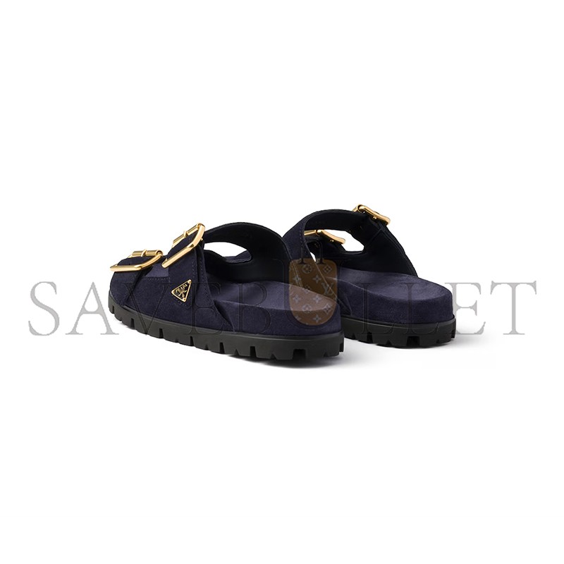 PRADA SUEDE STRAP SLIDES 1XX692 PRADA SUEDE STRAP SLIDES 1XX692