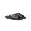 PRADA LEATHER CRISSCROSS SLIDES 2X3111