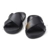 PRADA LEATHER CRISSCROSS SLIDES 2X3111