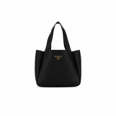 PRADA BLACK LEATHER HANDBAG 1BG542 (22.5*18*11cm) 