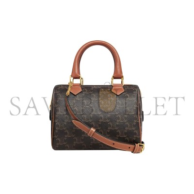 CELINE SMALL BOSTON BAG TRIOMPHE IN TRIOMPHE CANVAS AND LAMBSKIN 197582CAS.04LU (19.5*14*7cm) CELINE SMALL BOSTON BAG TRIOMPHE IN TRIOMPHE CANVAS AND LAMBSKIN 197582CAS.04LU (19.5*14*7cm)