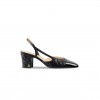 CHANEL SLINGBACKS LAMBSKIN & PATENT CALFSKIN BLACK G39220 Y55956 94305
