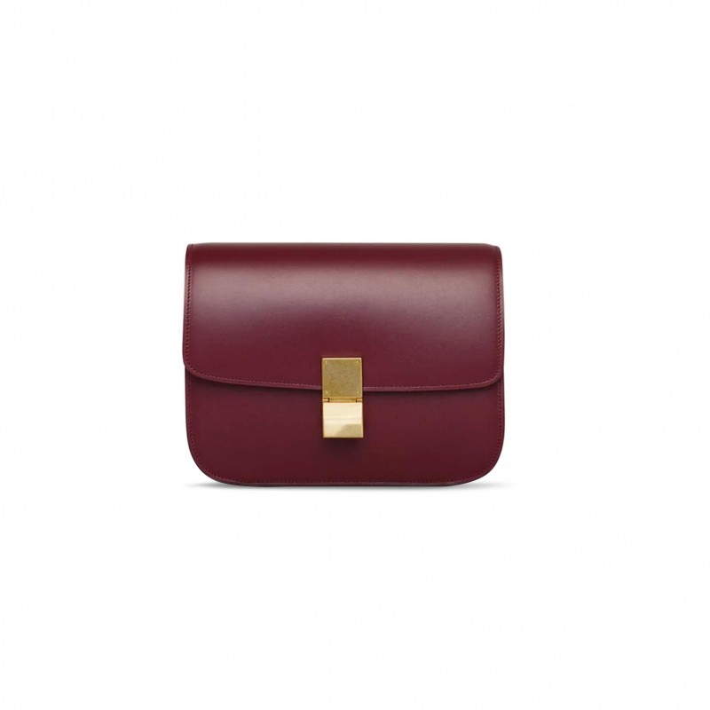 CELINE SMALL SHOULDER BAG IN CLASSIC POLISHING CALFSKIN 189183DLS.28BD (16*13*7cm)