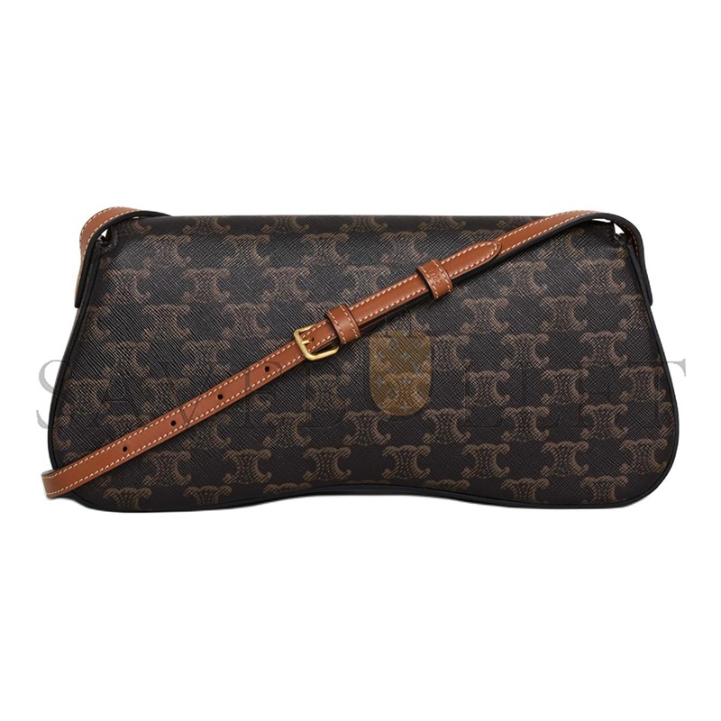 CELINE MEDIUM TEEN CELINE LOLA IN TRIOMPHE CANVAS AND CALFSKIN 115533FN1.04LU (28*12*5cm)