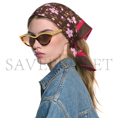LOUIS VUITTON SCARF MURAKAMI LV X TM MONOGRAM CHERRY BLOSSOM SQUARE 70 M96102 (67*67cm)