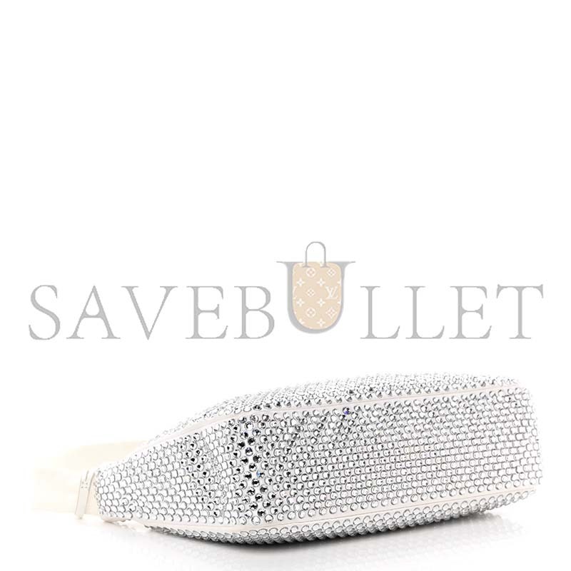 PRADA RE-EDITION 2000 CRYSTAL MINI BAG WHITE 1NE515 (22*17*6cm)