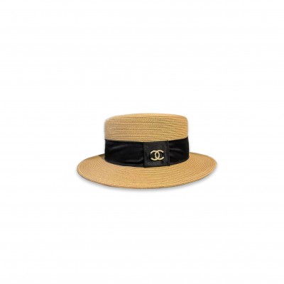 CHANEL HAT  STRAW FLAT CAP 715022
