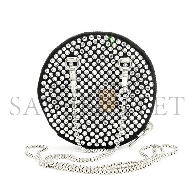 PRADA ROUND CHAIN SHOULDER BAG BLACK 1NR003 (12*12*2cm) PRADA ROUND CHAIN SHOULDER BAG BLACK 1NR003 (12*12*2cm)
