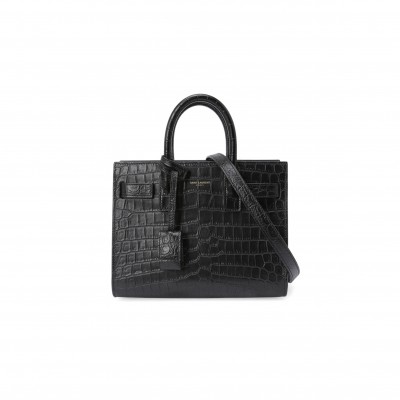 YSL SAC DE JOUR IN CROCODILE-EMBOSSED LEATHER-NANO 392035DZEAW1000 (22*18*10.5cm)