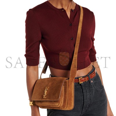 YSL SAINT LAURENT SMALL SATCHEL IN SUEDE 633151 (21*16*5cm) YSL SAINT LAURENT SMALL SATCHEL IN SUEDE 633151 (21*16*5cm)