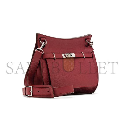 HERMÈS A BOIS DE ROSE LEATHER JYPSIERE BAG (28*22*12cm) 
