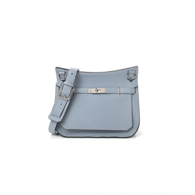 HERMÈS  TAURILLON CLEMENCE JYPSIERE 28 BLEU LIN (28*22*12cm) 
