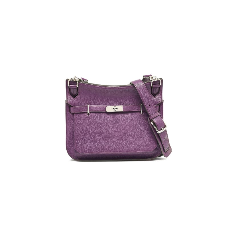 HERMÈS  JYPSIÈRE SHOULDER ANEMONE PURPLE BAG (28*22*12cm) 