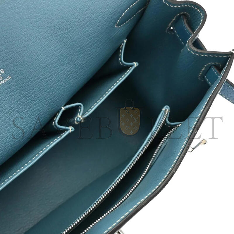 HERMÈS TAURILLON CLEMENCE JYPSIERE 28 BLUE JEAN (28*22*12cm) 