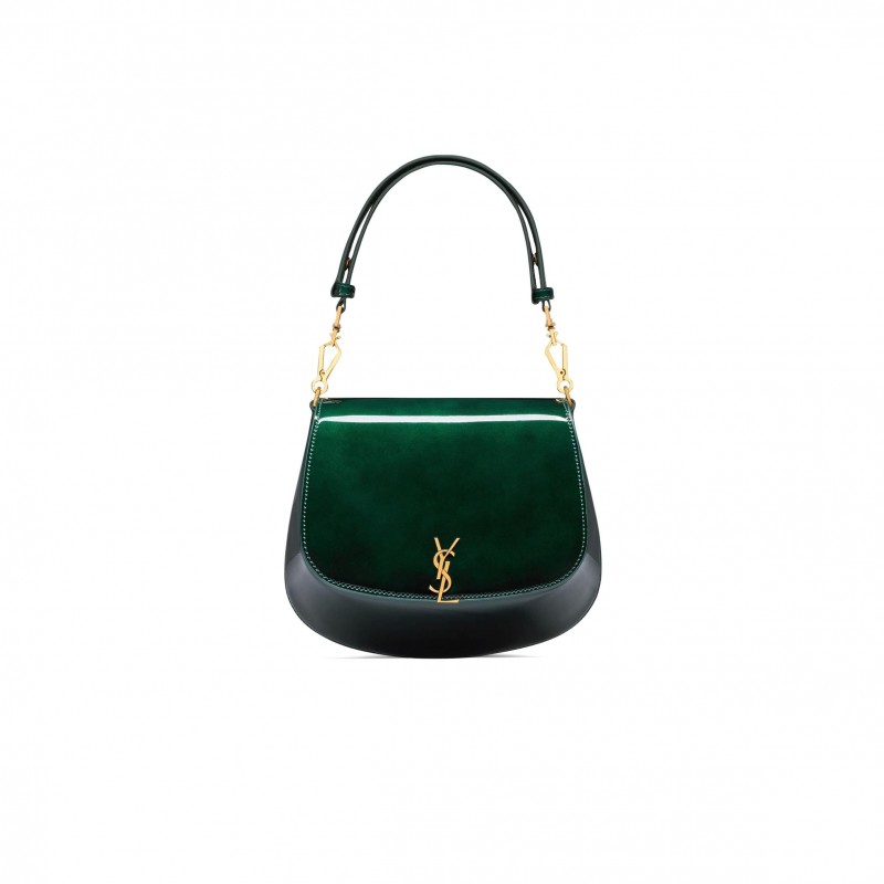 YSL VOLTAIRE TOP HANDLE IN PATENT LEATHER 800846AAEKL3856 (21*17.5*8cm)