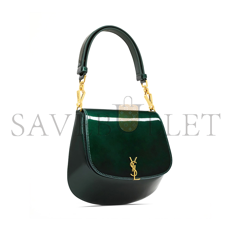 YSL VOLTAIRE TOP HANDLE IN PATENT LEATHER 800846AAEKL3856 (21*17.5*8cm)