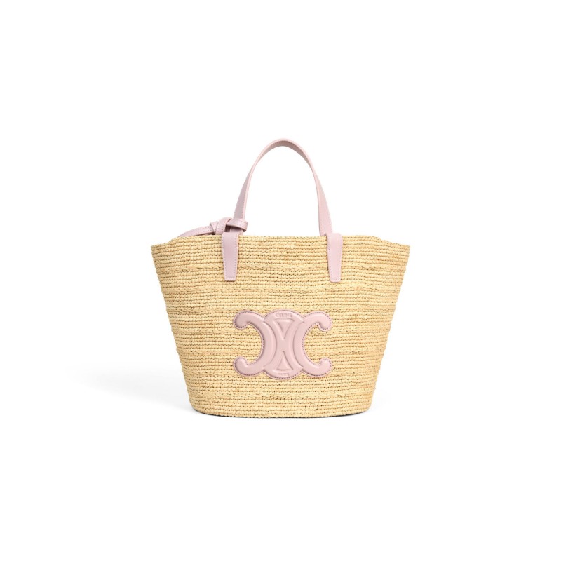 CELINE TEEN SUPPLE CELINE CLASSIC PANIER IN RAFFIA AND CALFSKIN 115802FF7.25BD (22*21.5*13cm) CELINE TEEN SUPPLE CELINE CLASSIC PANIER IN RAFFIA AND CALFSKIN 115802FF7.25BD (22*21.5*13cm)