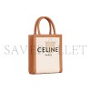 CELINE MINI TOTE IN CABAS TRIOMPHE CANVAS AND CALFSKIN 193302BNZ.02NT (21*17*4cm)