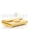 CHANEL CAVIAR QUILTED FLAP CARD HOLDER WALLET YELLOW AP0214 (11.3*7.5*2.5cm)