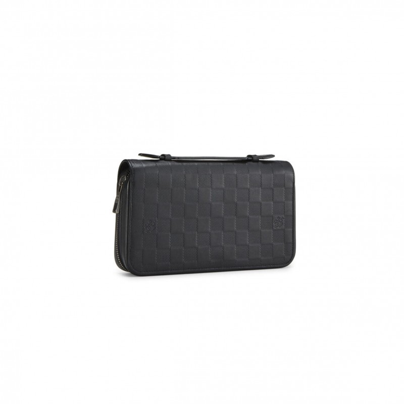 LOUIS VUITTON BLACK DAMIER INFINI ZIPPY XL M61254 (22*13.5*4cm) 