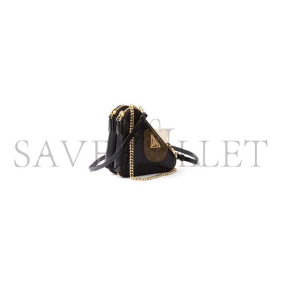 PRADA TRIANGULAR SEQUINED MINI POUCH 1NR015 (15*10cm) PRADA TRIANGULAR SEQUINED MINI POUCH 1NR015 (15*10cm)